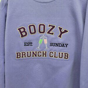 Boozy Brunch Club Embroidered Comfort Colors Sweatshirt(s)…